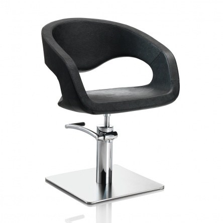 Hair Wave black cutting chair with square base