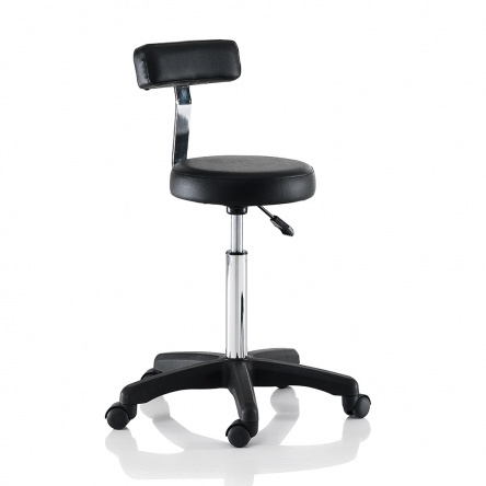 Smart black stool with back
