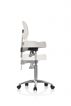 Balance 3 Stool with back white