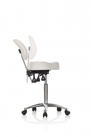 Balance 3 Stool with back white