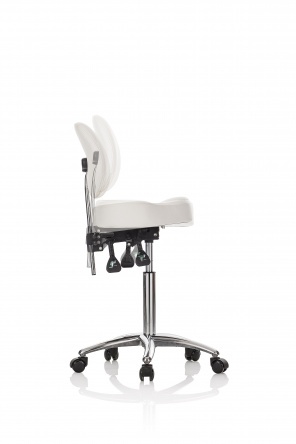 Balance 3 Stool with back white