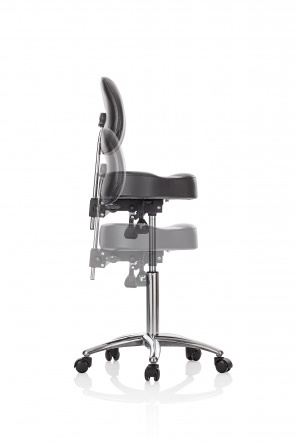 Balance 3 Stool with back black