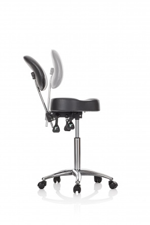 Balance 3 Stool with back black