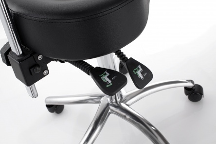 Balance 3 Stool with back black
