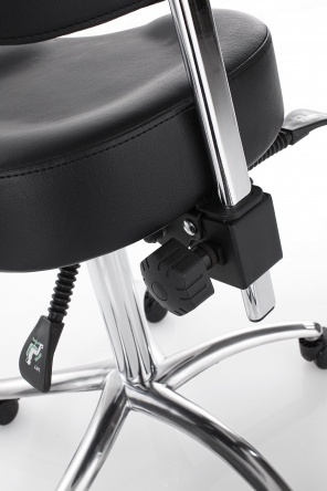 Balance 3 Stool with back black