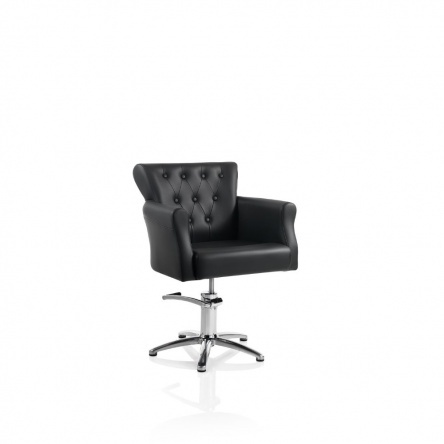 Hair Throne black cutting chair with star base
