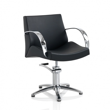 Hair Moon black cutting chair with star-shaped base