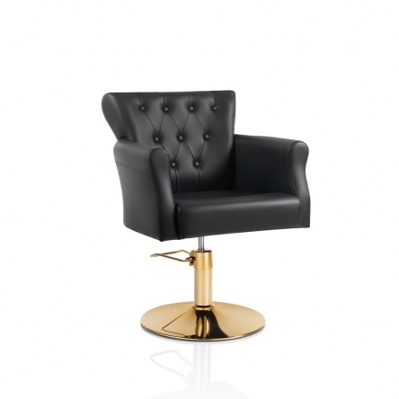 Gold Hair Throne hairdressing chair - round base