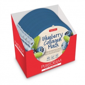 PureDerm Blueberry Collagen Mask  24 pcs