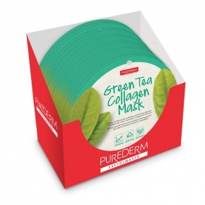 PureDerm Green Tea Collagen Mask 24 pcs