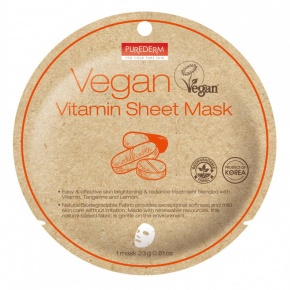 PureDerm 3 in 1 Vegan Vitamin Sheet Mask