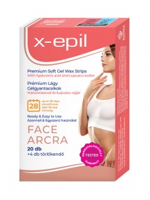 X-Epil Hydrating Gel Wax Strips with hyaluron for face – 20pcs