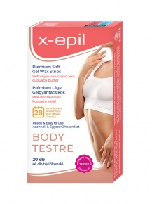 X-Epil Hydrating Gel Wax Strips with hyaluron for body – 20pcs