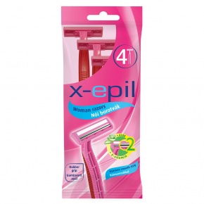 X-Epil Disposable woman razors with twin blade  4pcs/pack