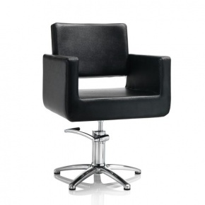 Hair King black cutting chair with star base