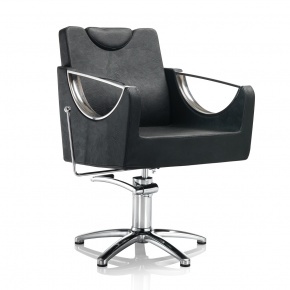 Hair Crown black cutting chair with star base