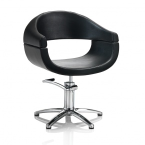 Hair Queen black cutting chair with star base