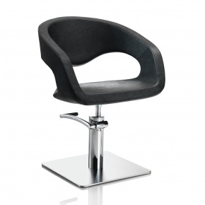 Hair Wave black cutting chair with square base