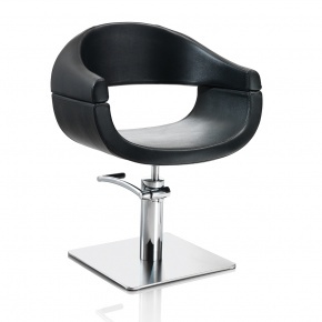 Hair Queen black cutting chair with square base