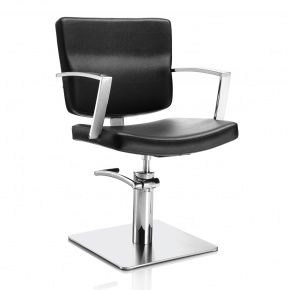 Hair Alpha black cutting chair with square base