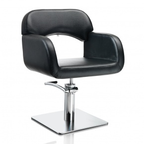 Hair Sage black cutting chair with square base