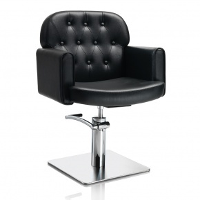 Hair Liberty black cutting chair with square base