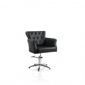 Hair Throne black cutting chair with star base