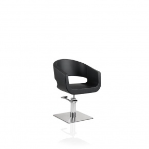 Hair Stylo black cutting chair with square base