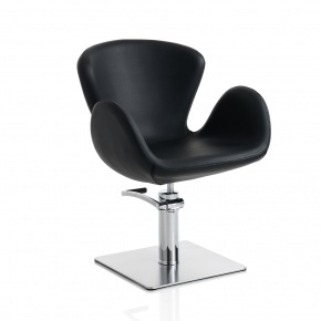 Hair Charlotte black cutting chair with square base