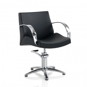 Hair Moon black cutting chair with star-shaped base