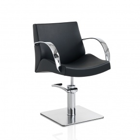 Hair Moon black cutting chair with square base