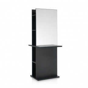 Totem double-sided mirror with shelves