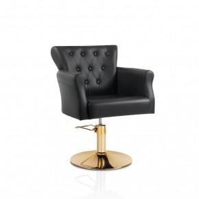 Gold Hair Throne hairdressing chair - round base