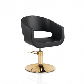 Gold Hair Stylo hairdressing chair - round base