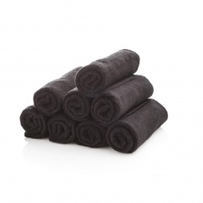 Terry cloth professional towel 50x80cm black