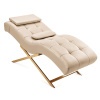 Long Lashes eyelash bed - beige faux leather