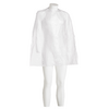 Unfolded Disposable Cape For Hairdresser White Polybag 30 Pz